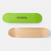 Trendy Monogram Lime Green Brat Skateboard (Horizontal)