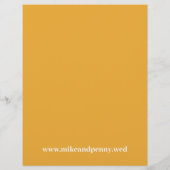 Trendy Monogram Marigold Budget Save the Date Flyer (Hinten)