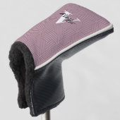 Trendy Monogram mit Skriptname Overlay Golf Headcover (3/4 Vorderseite)