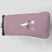 Trendy Monogram mit Skriptname Overlay Golf Headcover (Vorderseite)