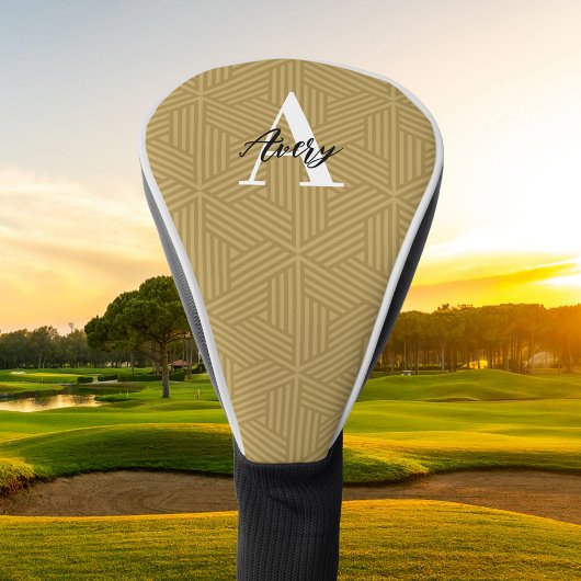 Trendy Monogram mit Skriptname Overlay Golf Headcover