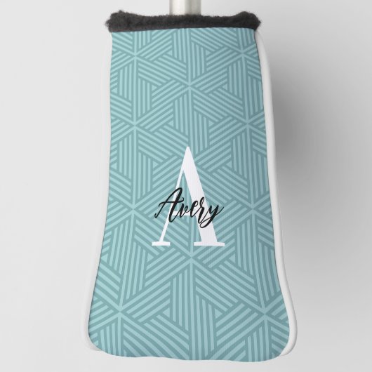 Trendy Monogram mit Skriptname Overlay Golf Headcover (Rotieren 90)