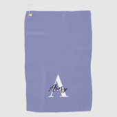 Trendy Monogram mit Skriptname Overlay Golfhandtuch (Vorderseite)