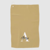 Trendy Monogram mit Skriptname Overlay Golfhandtuch (Vorderseite)