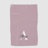 Trendy Monogram mit Skriptname Overlay Golfhandtuch (Vorderseite)
