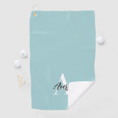 Trendy Monogram mit Skriptname Overlay Golfhandtuch (Insitu)