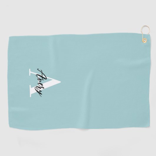 Trendy Monogram mit Skriptname Overlay Golfhandtuch (Horizontal)