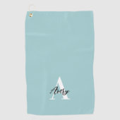 Trendy Monogram mit Skriptname Overlay Golfhandtuch (Vorderseite)