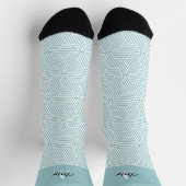 Trendy Monogram mit Skriptname Overlay Socken (Oben)