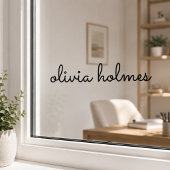 Trendy Monogram | Modern Black Script Fensteraufkleber