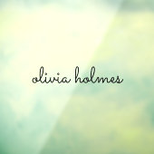 Trendy Monogram | Modern Black Script Fensteraufkleber (Blatt 3)