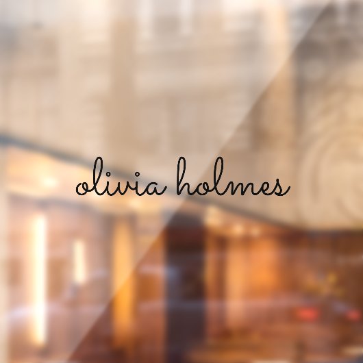 Trendy Monogram | Modern Black Script Fensteraufkleber (Blatt 2)