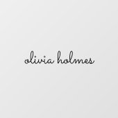 Trendy Monogram | Modern Black Script Fensteraufkleber (Blatt)