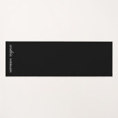 Trendy Monogram Modern Black Script Name Art Yogamatte (Vorderseite (Horizontal))