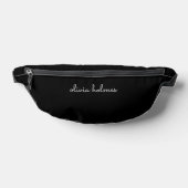 Trendy Monogram | Modern Black Script Name Bauchtasche (Ablage )