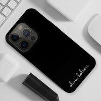 Trendy Monogram | Modern Black Script Name
