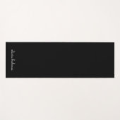 Trendy Monogram | Modern Black Script Name Yogamatte (Vorderseite (Horizontal))