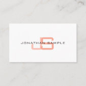 Trendy Monogram Moderne elegante Vorlage Visitenkarte (Vorderseite)