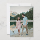 Trendy Monogram | Modernes Black Script Name Foto Mitteilungskarte (Rückseite)