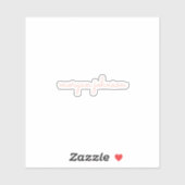 Trendy Monogram | Name des Skripts löschen Aufkleber (Blatt)