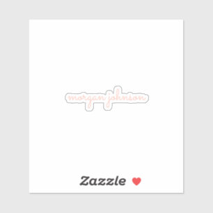 Trendy Monogram   Name des Skripts löschen Aufkleber