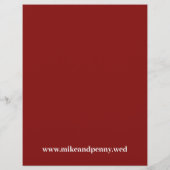Trendy Monogram Red Budget Wedite Einladung Flyer (Hinten)
