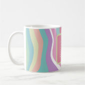 Trendy Monogram Retro Pattern Kaffeetasse (Links)
