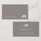 Trendy Monogram Schlicht Modernes Design Luxus Visitenkarte (Vorne/Hinten)