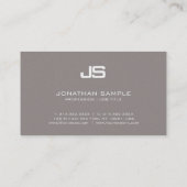 Trendy Monogram Schlicht Modernes Design Luxus Visitenkarte (Rückseite)