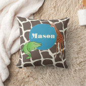 Trendy Monogram Stylized Giraffe Pattern Pillow Kissen (Decke)