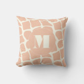 Trendy Monogram Stylized Giraffe Pattern Pillow Kissen (Vorderseite)