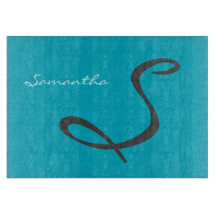 trendy Monogramm des eleganten einfachen modernen Schneidebrett