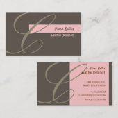 Trendy Monogramm mit Retrofarben Visitenkarten Visitenkarte (Vorne/Hinten)