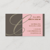 Trendy Monogramm mit Retrofarben Visitenkarten Visitenkarte (Rückseite)