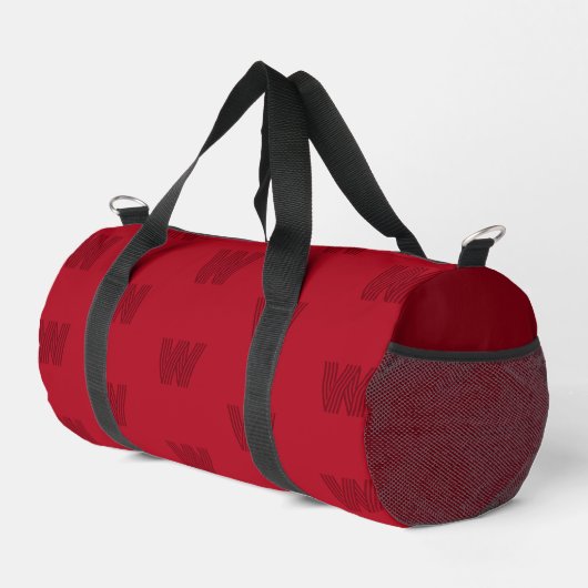 Trendy monogramm, rot duffle bag (Rechte Ecke)