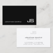 Trendy Monogramm-schlichter moderner nobler Visitenkarte (Vorne/Hinten)