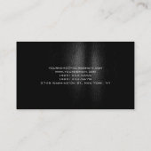 Trendy monogramm schwarz-graue Musterkarte Visitenkarte (Rückseite)