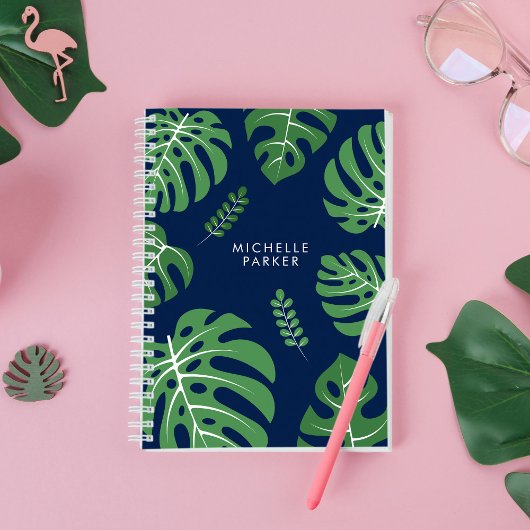Trendy Monstera Palm Blätter Notizblock