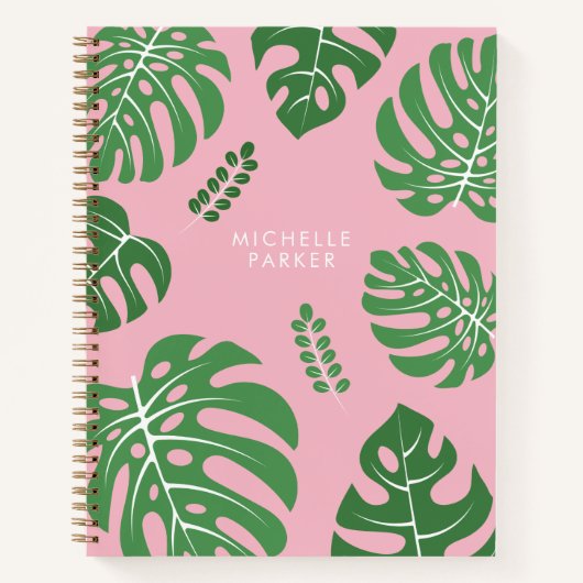 Trendy Monstera Palm Blätter Notizblock (Vorderseite)