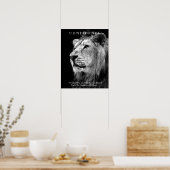 Trendy Motivierend Confidence Lion Inspiration Poster (Küche)