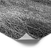 Trendy Motivierend Courage Lion Black & White Poster (Ecke)