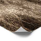 Trendy Motivierend Courage Lion Sepia Brown Poster (Ecke)