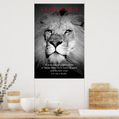 Trendy Motivierend Leadership Lion Art Poster (Küche)