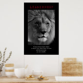 Trendy Motivierend Leadership Lion Art Poster (Küche)