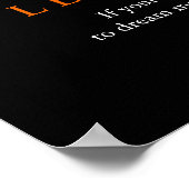 Trendy Motivierend Leadership Lion Black & White Poster (Ecke)