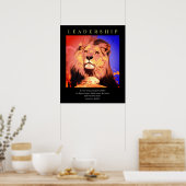 Trendy Motivierend Leadership Lion Pop Art Poster (Küche)