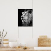 Trendy Motivierend Leadership Lion Poster (Küche)