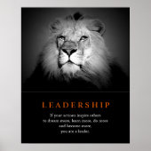 Trendy Motivierend Leadership Lion Poster (Vorne)
