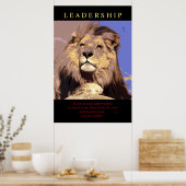 Trendy Motivierend Leadership Lion Poster (Küche)