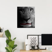 Trendy Motivierend Leadership Lion Poster (Heimbüro)